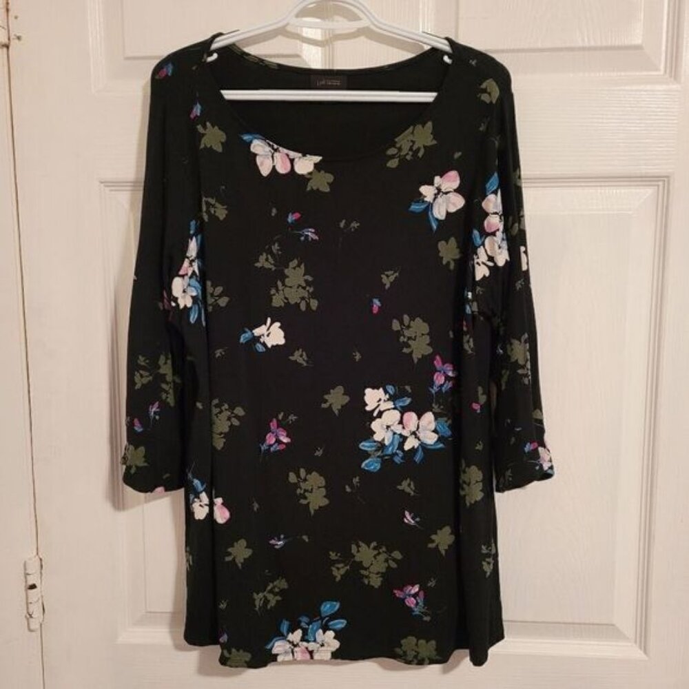 J.jill wearever collection floral top